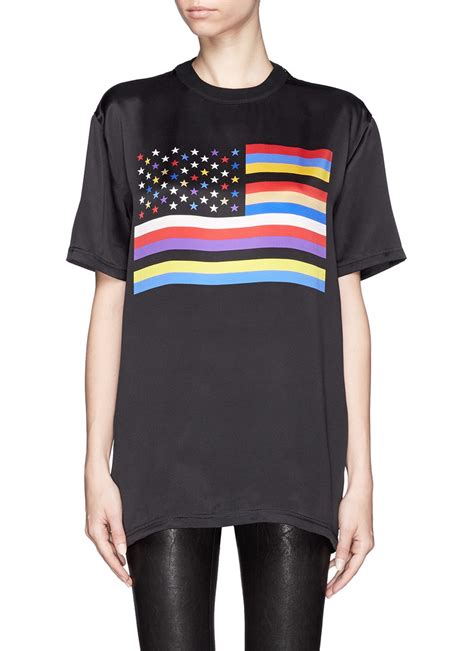 givenchy black embossed usa flag t shirt|Givenchy Paris T.